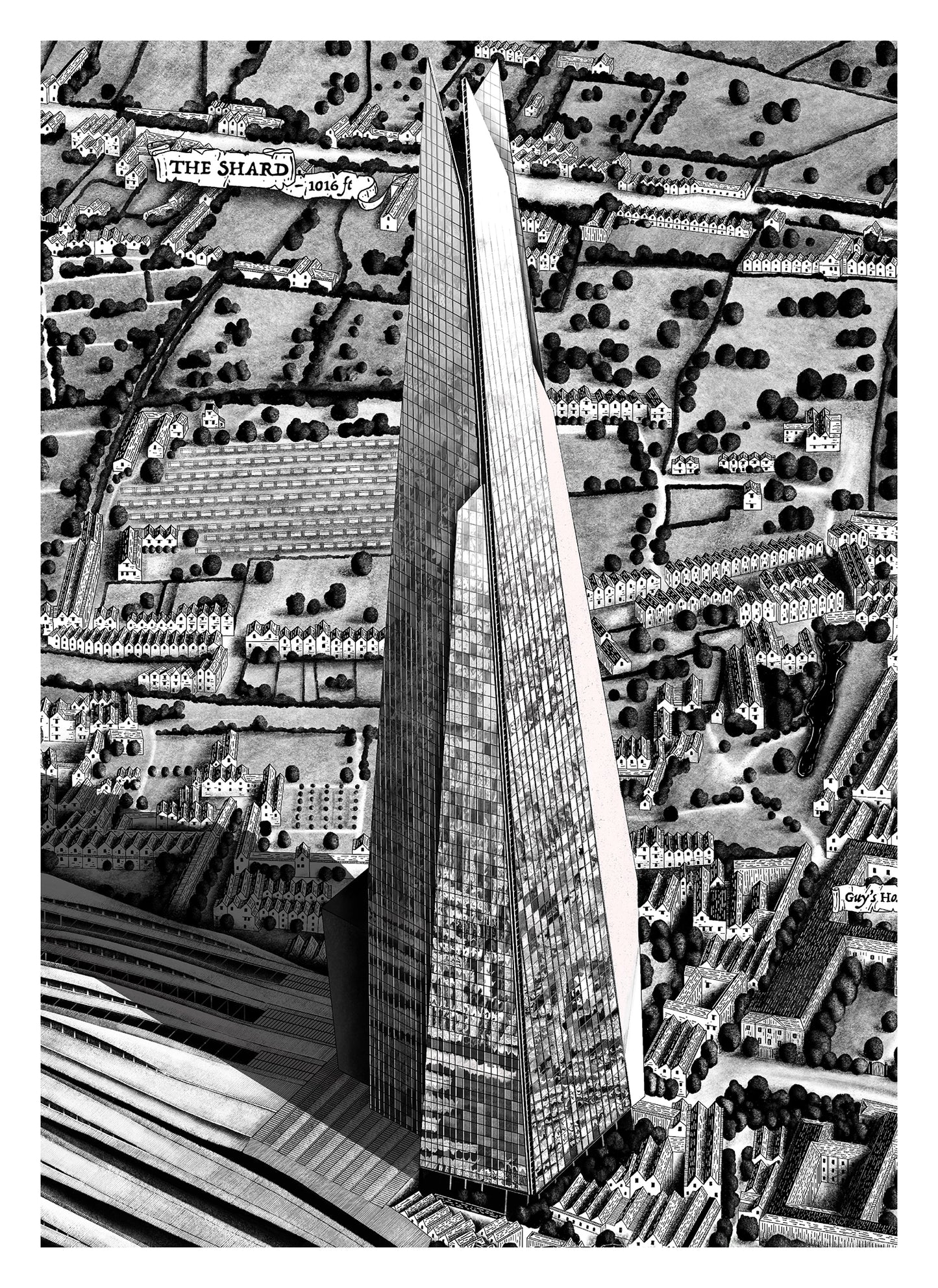 The Shard - (A4 print)