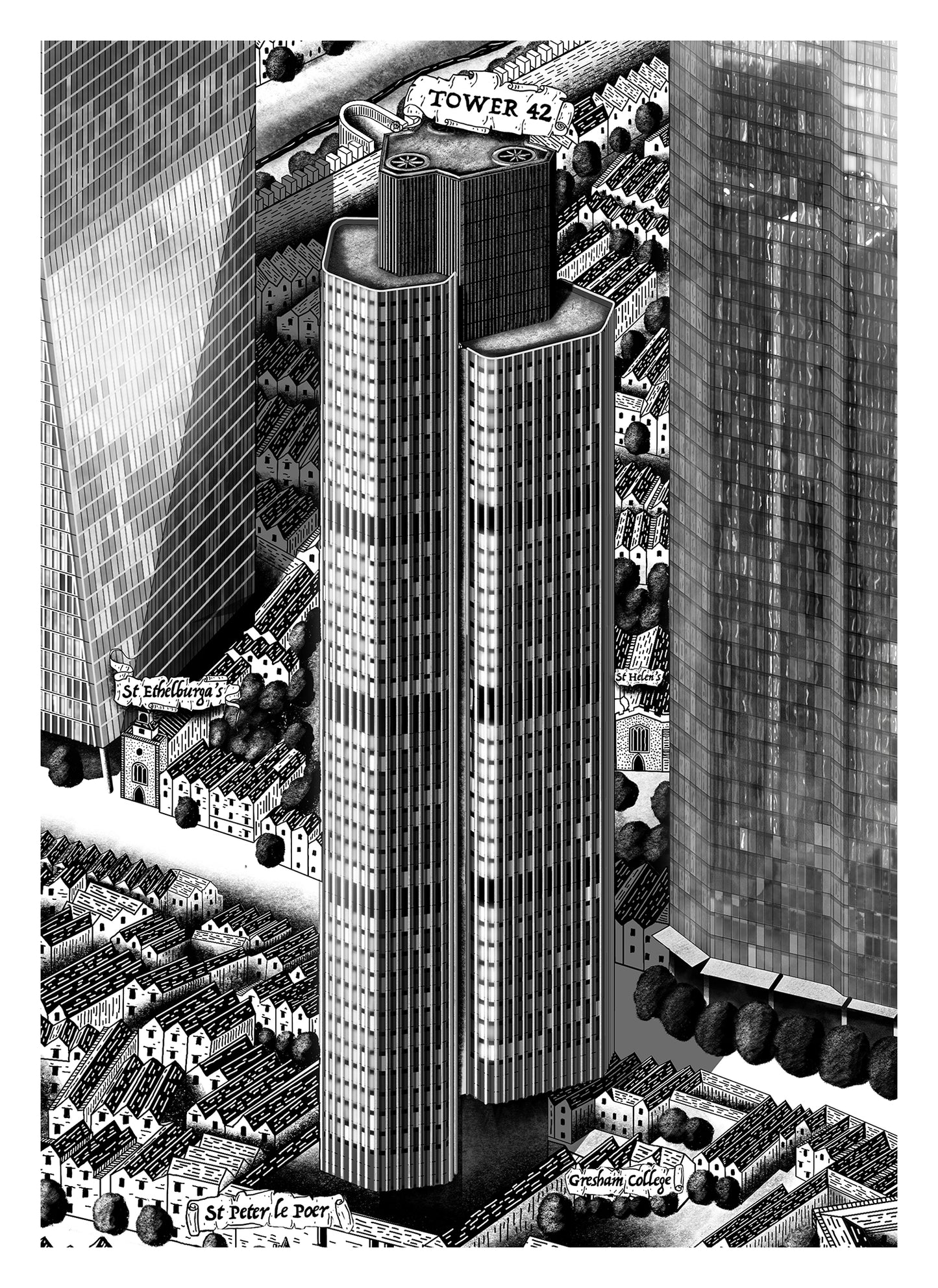 Tower 42 (A4 Print)