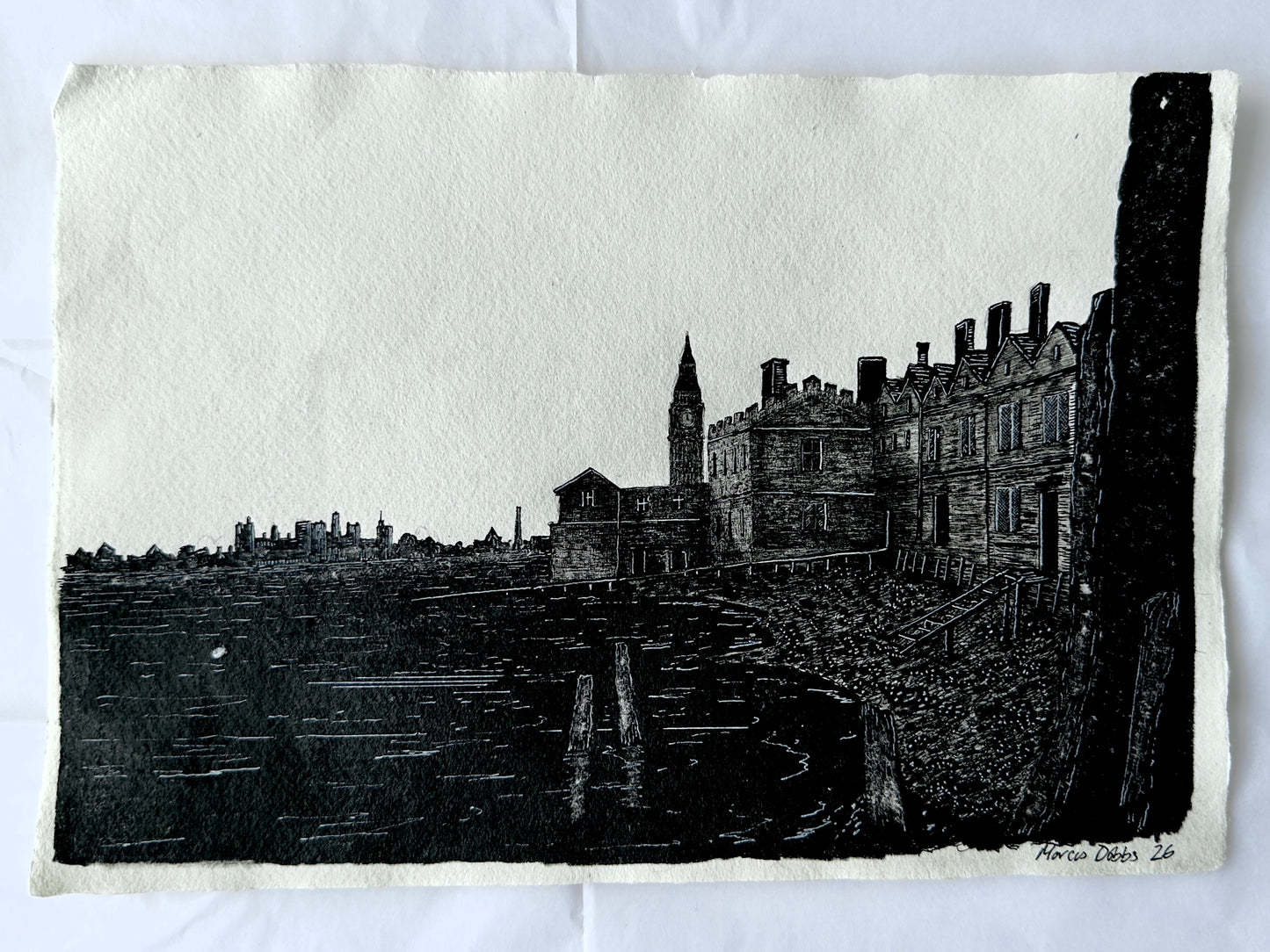 Old Whitehall Stairs (29.7 x 21cm)