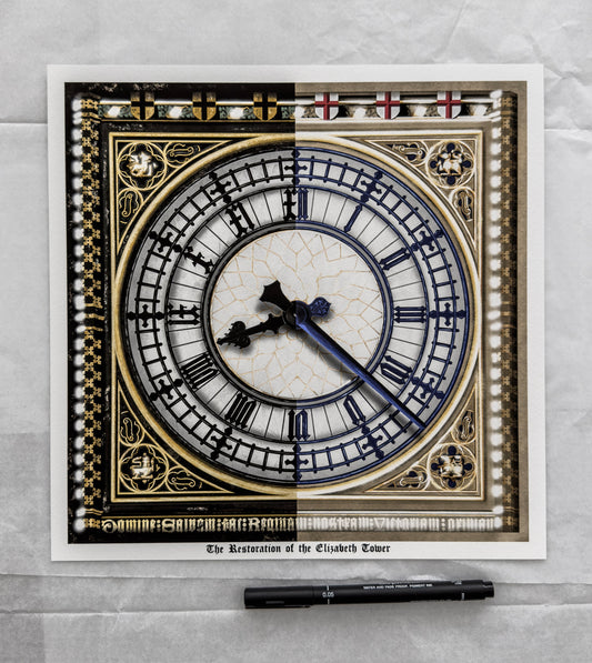 The Restoration of the Elizabeth Tower - (Test Print)
