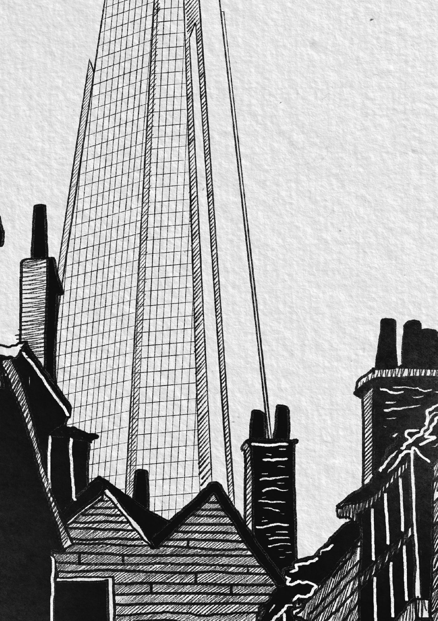 Ancient houses in Southwark (4) - Print