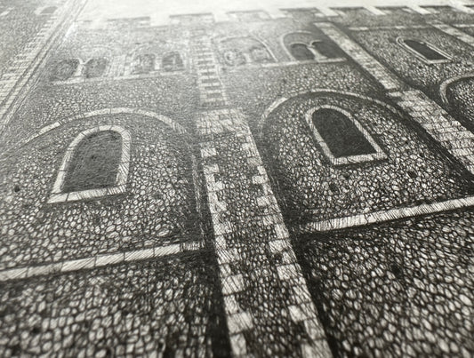 Albert Mansions & The Tower (Original A2 drawing) - 2015