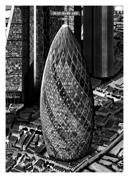 The Gherkin (A4 Print)