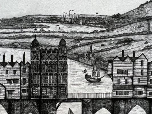 From Olde London Bridge to Greenwich Palace (9 x 23.4 inches test print)