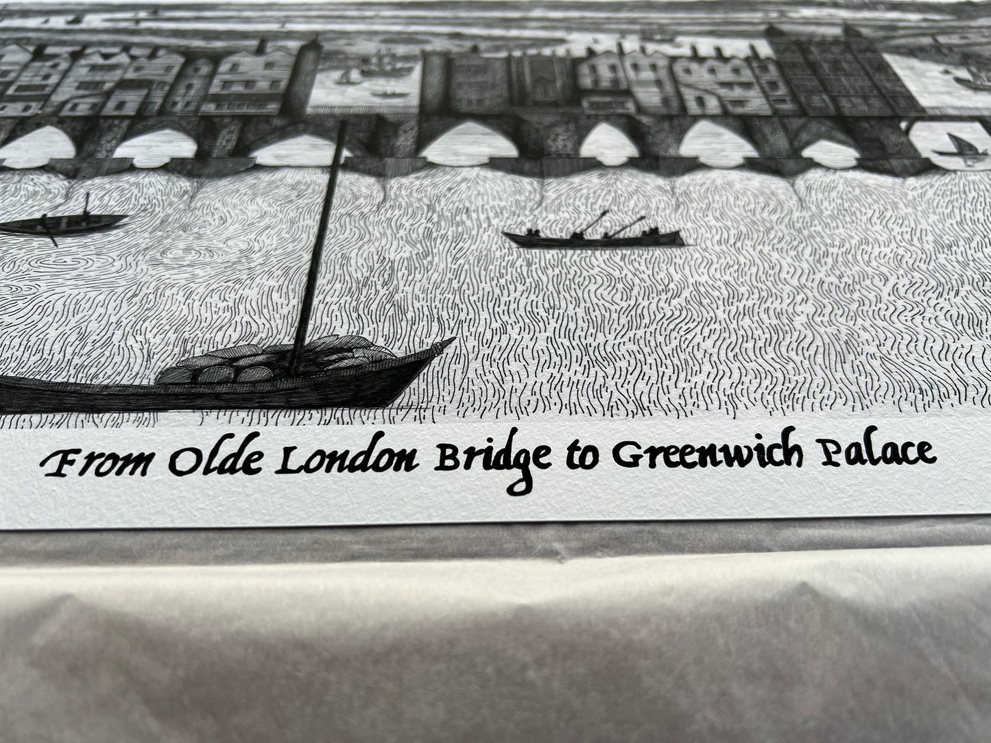 From Olde London Bridge to Greenwich Palace (9 x 23.4 inches test print)