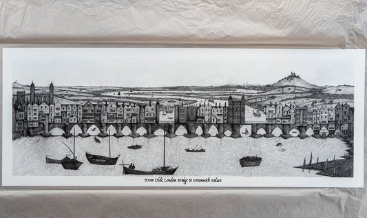 From Olde London Bridge to Greenwich Palace (9 x 23.4 inches test print)