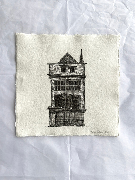 Original Drawing – Lost House on Fleet Street, London (NEW) 20cm x 20cm