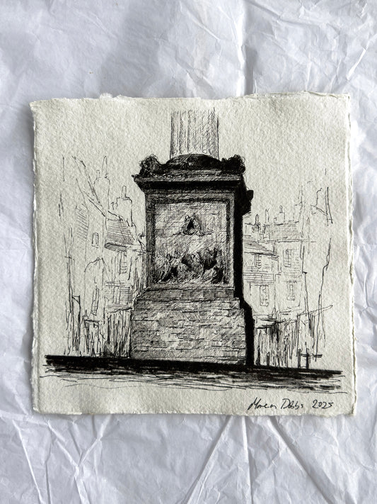 Original Drawing - Monument, London (NEW) 20cm x 20cm