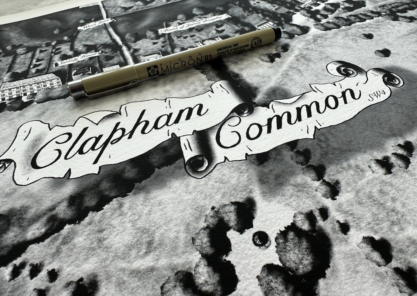 Clapham Common (A1 test print)