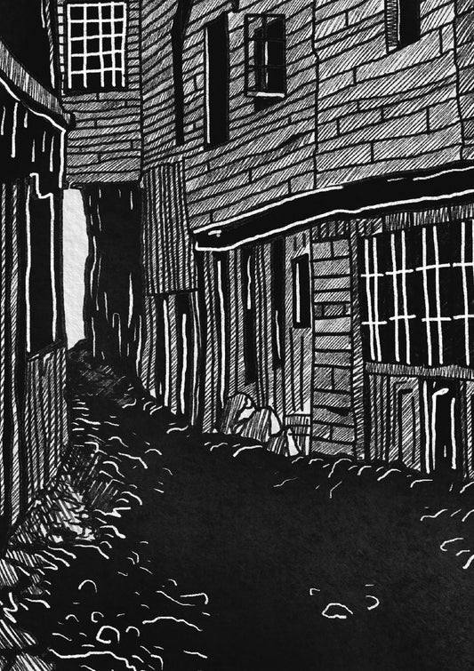 Ancient houses in Southwark (4) - Print