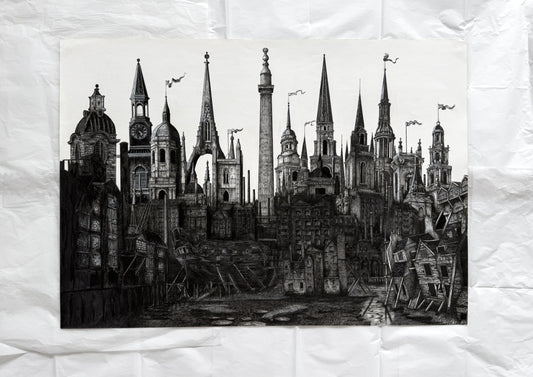 From The Garden of Sir Christopher Wren - (Original A1 Drawing) 2023