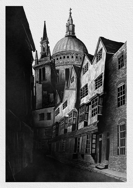 Ancient Houses in the City (2) - Print