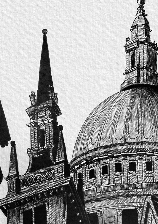 Ancient Houses in the City (2) - Print