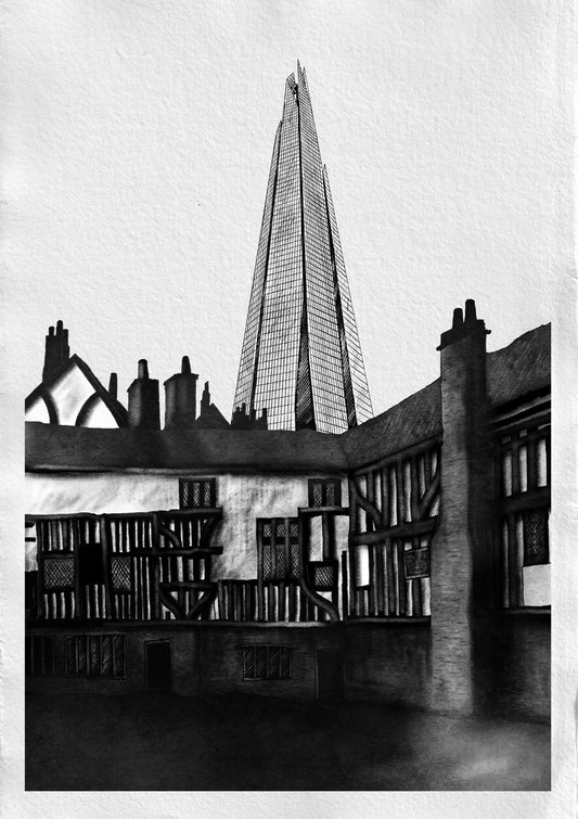 Ancient houses in Southwark (5) - Print